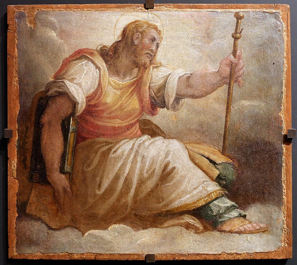 Crocifisso, dolenti, angeli e sei santi, dal ciborio del duomo di Pistoia. San Giacomo - Museo Civico di Pistoia